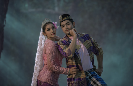 The dress of Muslim, Men and Womenの写真素材