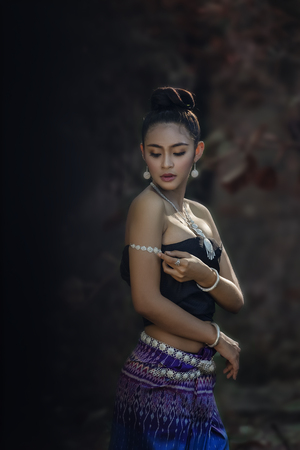 Thailand shows playing with an elephant,Show of people and elephants in Thailand.の写真素材