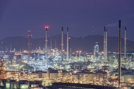 night view of the industrial area