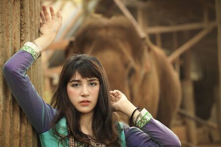 Fashion portrait asian muslim in Thailand.の写真素材