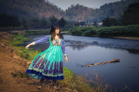 Fashion portrait asian muslim in Thailand.の写真素材