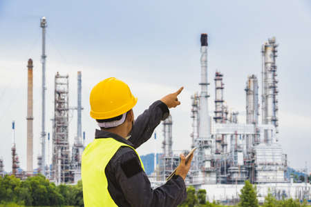 Engineering control of oil refinery, oil refinery, crude oil.の写真素材