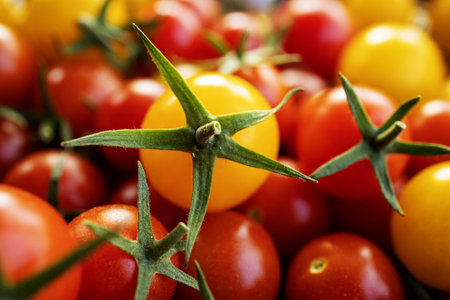 Fresh, organic, organic tomatoes.の写真素材