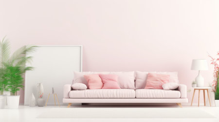 Various elements for use in interior design. 3D rendering. 3D illustration. Isolated on white background.の素材