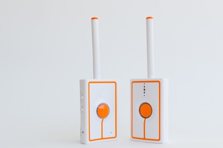 isolated baby alarm on wihite surfaceの写真素材