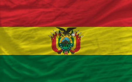 complete national flag of bolivia covers whole frame, waved, crunched and very natural looking. It is perfect for backgroundの写真素材