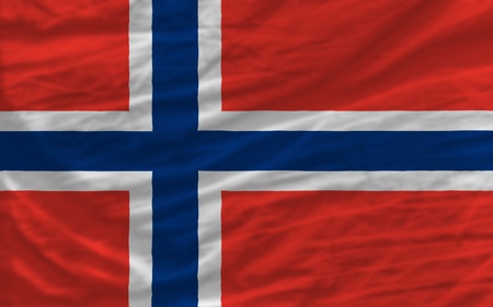 complete national flag of norway covers whole frame, waved, crunched and very natural looking. It is perfect for backgroundの写真素材