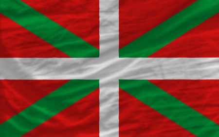complete national flag of  basque covers whole frame, waved, crunched and very natural looking. It is perfect for backgroundの写真素材