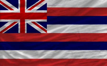 complete flag of us state of hawaii covers whole frame, waved, crunched and very natural looking. It...