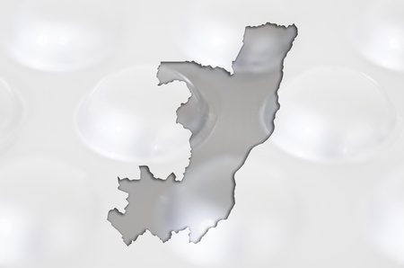 Outline congo map with transparent background of capsules symbolizing pharmacy and medicineの写真素材