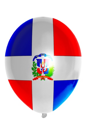 national flag of dominican balloonの写真素材