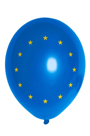 national flag of europe balloonの写真素材