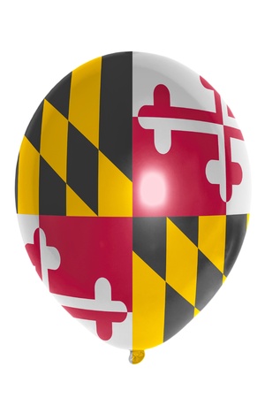 flag of us state of maryland balloonの写真素材