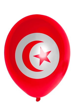 national flag of tunisia balloonの写真素材