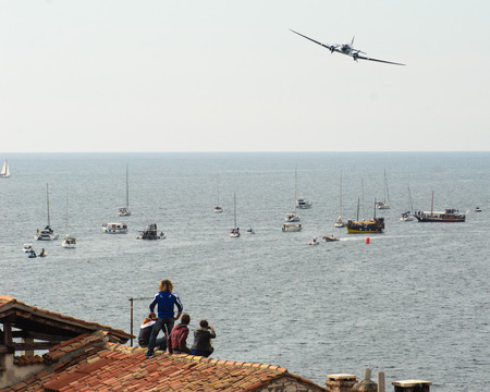 ROVINJ, CROATIA - APRIL 13 2014 at Red Bull Air Race airplane show