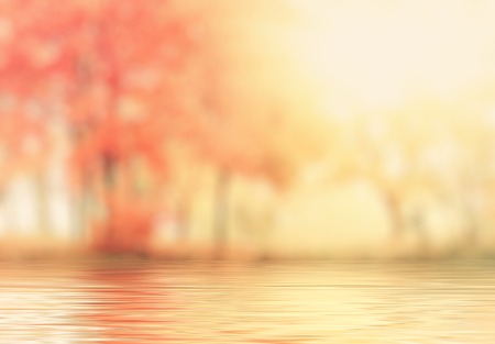 abstract autumn with reflection effectの写真素材