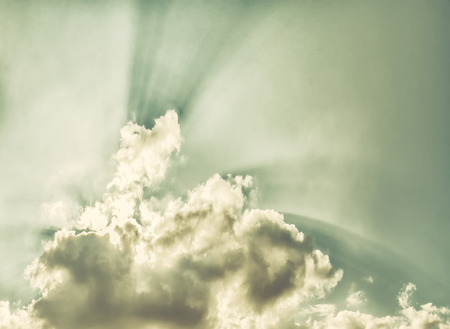 beautiful vintage cloudy and sunny sky, natural summer 
