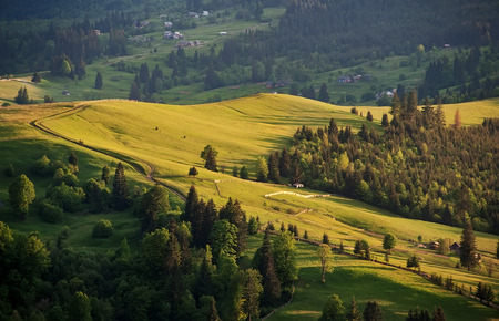 beautiful mountain view. summer landscapeの写真素材