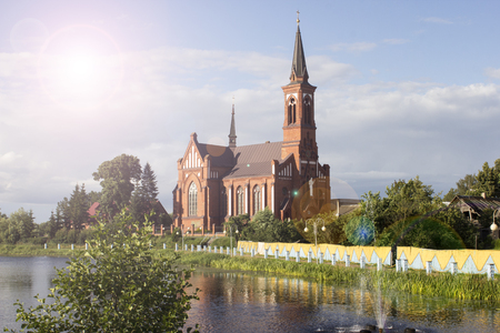 Catholic Church, Postavy townの写真素材