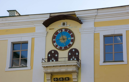 clock on the wallの写真素材
