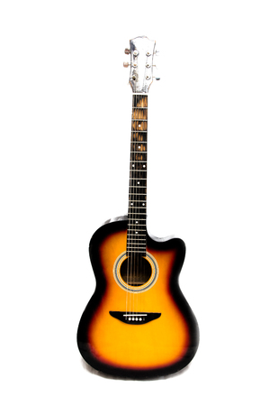 Guitar on a white backgroundの写真素材