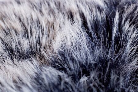 Faux Fur with Black and White Pile