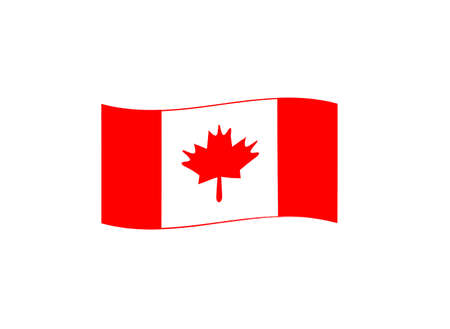 flag of Canada on a white backgroundのイラスト素材
