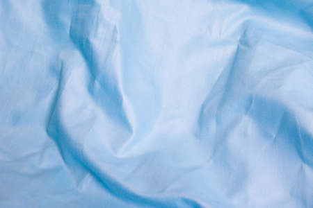 Blue fabric close up, background for text or textureの写真素材