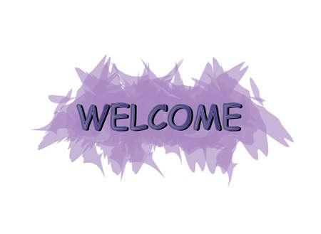 Word welcome on a purple abstract backgroundのイラスト素材