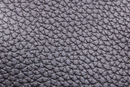 Close up of black leather material, macro photo