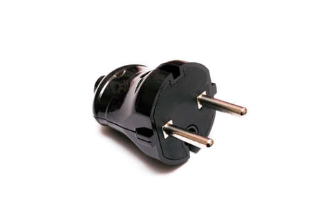 Plug for electronic device isolated on a white backgroundの写真素材