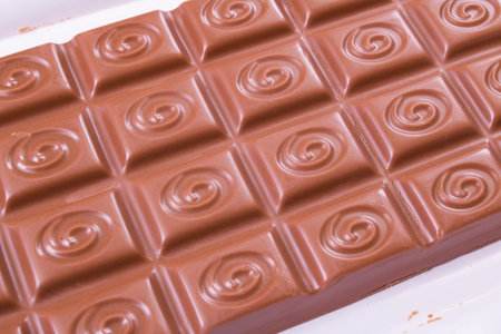 BELARUS, NOVOPOLOTSK - 20 DECEMBER, 2020: Open Milka chocolate close upのeditorial素材