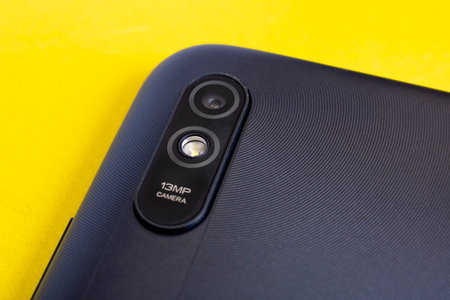 BELARUS, NOVOPOLOTSK - 28 APRIL, 2021: Telephone xiaomi redmi 9A close up