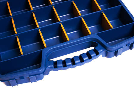 Plastic cells in the small change box close upの写真素材