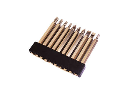 Set with bits for screwdriver, background or texture