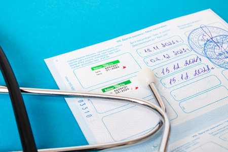 Belarus, Novopolotsk - 11 january, 2022: Veterinary passport with nobivac vaccine stamp close upのeditorial素材