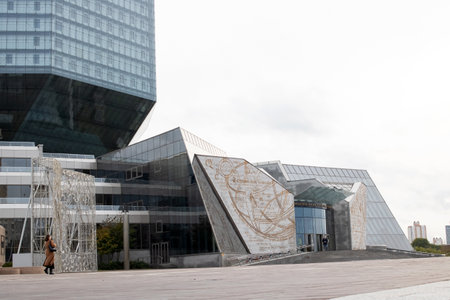 Belarus, Minsk - 18 August, 2022: Big Library close up