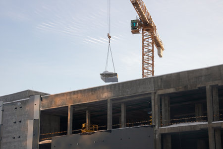 Belarus, Minsk - 12 december, 2022: Construction site of tall houses