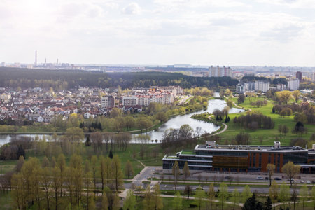 Belarus, Minsk - 08 august, 2023: View of city from above