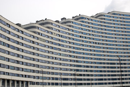 Belarus, Minsk - 20 october, 2022: Wave house in Minsk world in sunlight