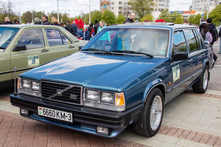 Belarus, Minsk - May 16, 2023: Vintage Volvo Car close upのeditorial素材