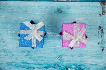 Gift Boxes on Blue