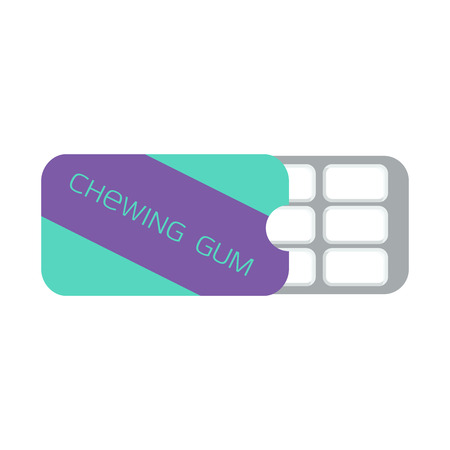 Chewing gum in a blister pack, mint flavor.のイラスト素材