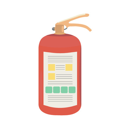 Fire extinguisher with instructions. Vector illustration.のイラスト素材