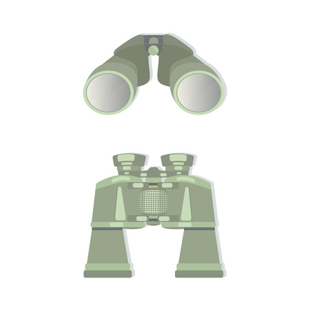 Binoculars front view. Vector illustration.のイラスト素材