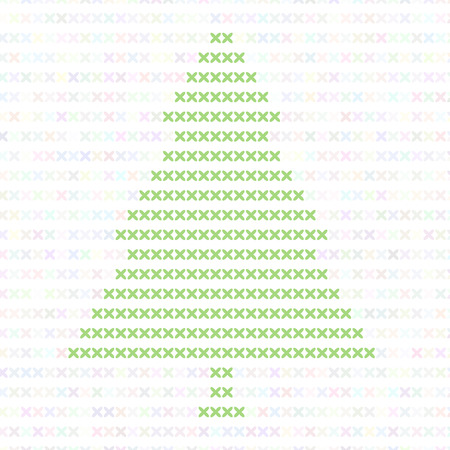 Christmas tree, embroidered with a cross.The scheme for embroidery. Vector illustration.のイラスト素材