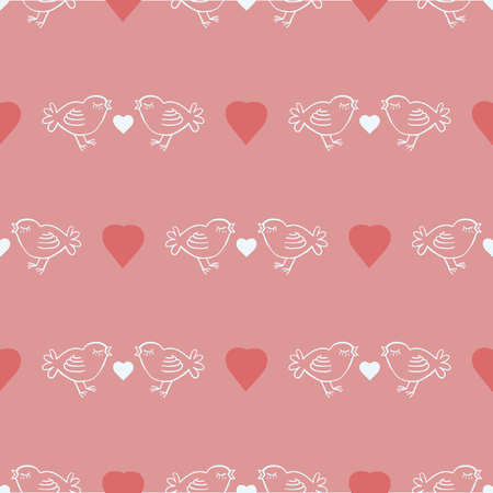 Vector seamless patterns. Red color. Endless texture can be used for printing onto fabric and paper or 
scrap booking. Valentines day background for invitation.のイラスト素材
