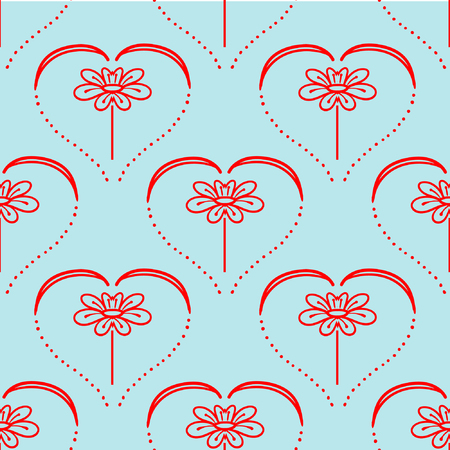 Vector seamless patterns. Red color. Endless texture can be used for printing onto fabric and paper or scrap booking. Valentines day background for invitation.のイラスト素材