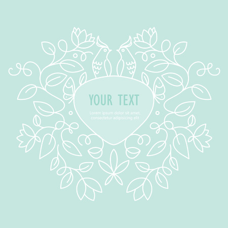 Vector abstract wedding frame with space for textのイラスト素材