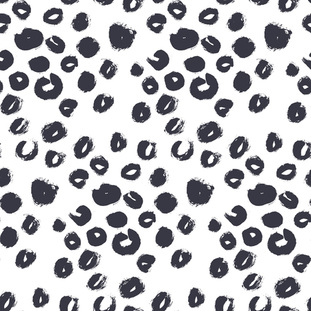 Natural leopard skin pattern. Polka dot printのイラスト素材